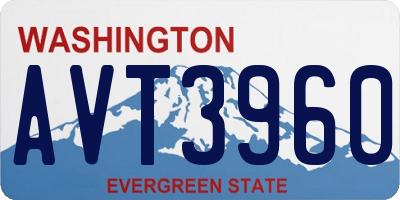 WA license plate AVT3960