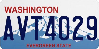 WA license plate AVT4029