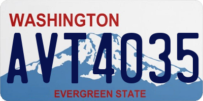 WA license plate AVT4035