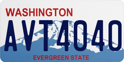WA license plate AVT4040