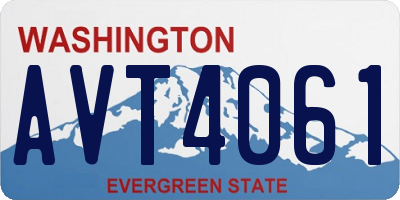 WA license plate AVT4061