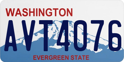 WA license plate AVT4076