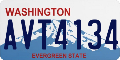 WA license plate AVT4134