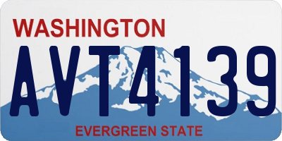 WA license plate AVT4139