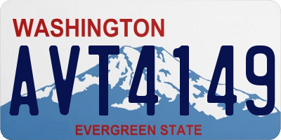WA license plate AVT4149