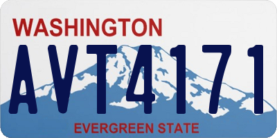 WA license plate AVT4171