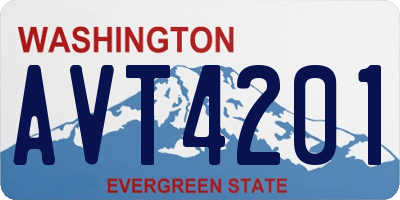 WA license plate AVT4201