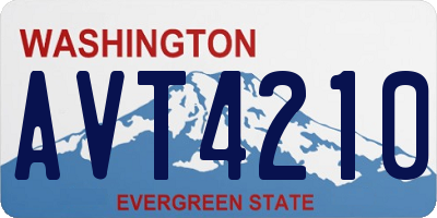 WA license plate AVT4210