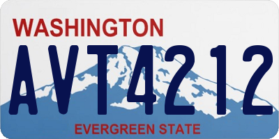 WA license plate AVT4212