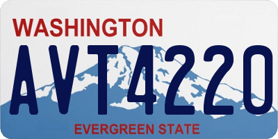 WA license plate AVT4220
