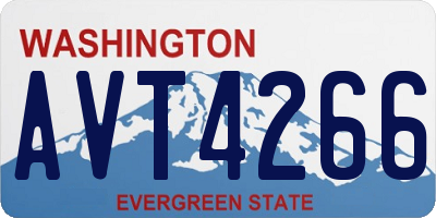 WA license plate AVT4266