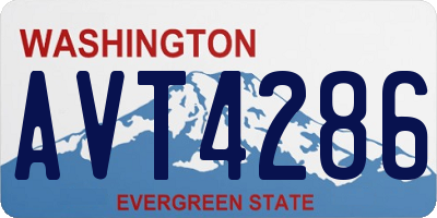 WA license plate AVT4286