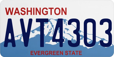 WA license plate AVT4303