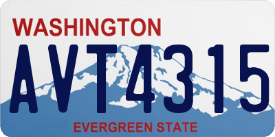 WA license plate AVT4315