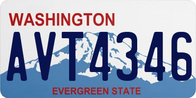 WA license plate AVT4346