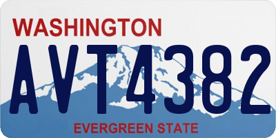 WA license plate AVT4382