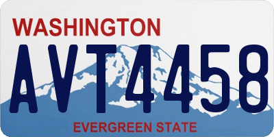 WA license plate AVT4458
