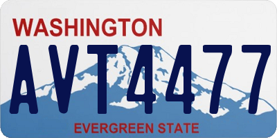 WA license plate AVT4477