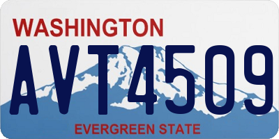 WA license plate AVT4509