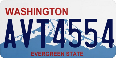 WA license plate AVT4554