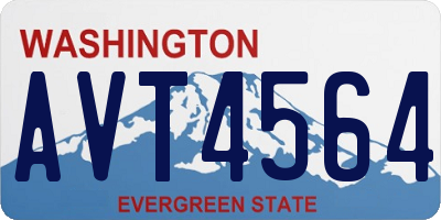 WA license plate AVT4564