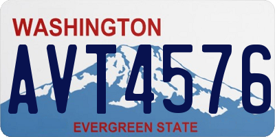 WA license plate AVT4576