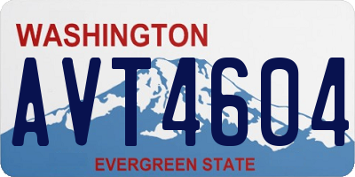 WA license plate AVT4604
