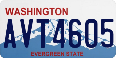 WA license plate AVT4605