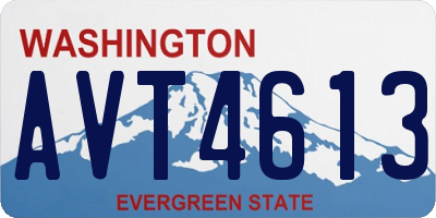 WA license plate AVT4613