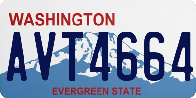 WA license plate AVT4664