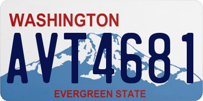 WA license plate AVT4681