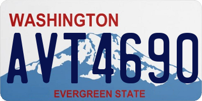 WA license plate AVT4690