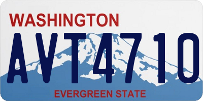 WA license plate AVT4710