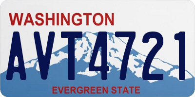 WA license plate AVT4721
