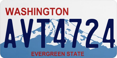 WA license plate AVT4724