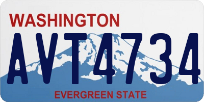WA license plate AVT4734