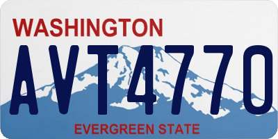 WA license plate AVT4770