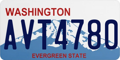 WA license plate AVT4780