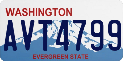 WA license plate AVT4799