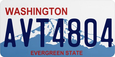 WA license plate AVT4804
