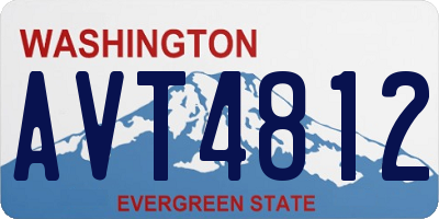 WA license plate AVT4812
