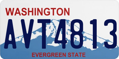 WA license plate AVT4813