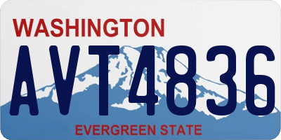 WA license plate AVT4836