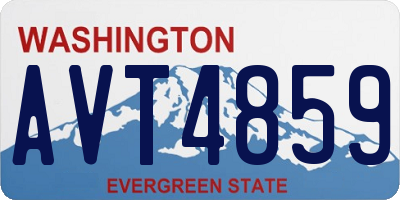 WA license plate AVT4859