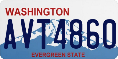 WA license plate AVT4860