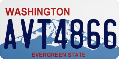 WA license plate AVT4866