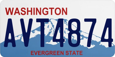 WA license plate AVT4874