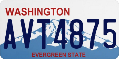 WA license plate AVT4875