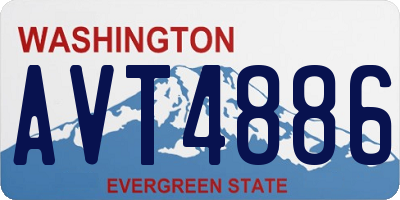 WA license plate AVT4886
