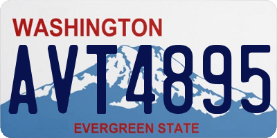 WA license plate AVT4895
